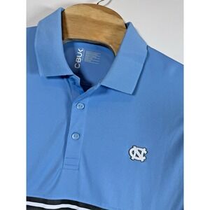 Cutter & Buck CBUK Men XL Polo North Carolina Tar Heels Blue Striped Performance